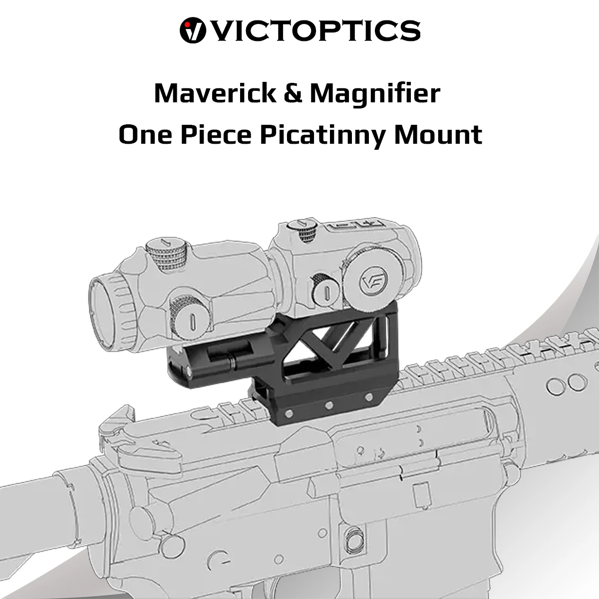 Vector Maverick punto rojo con lupa abatible Picatinny co-witness - imagen 4