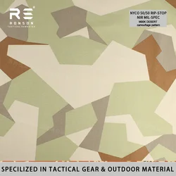 Tela táctica ripstop NYCO camuflaje desértico sueco WR y NIR