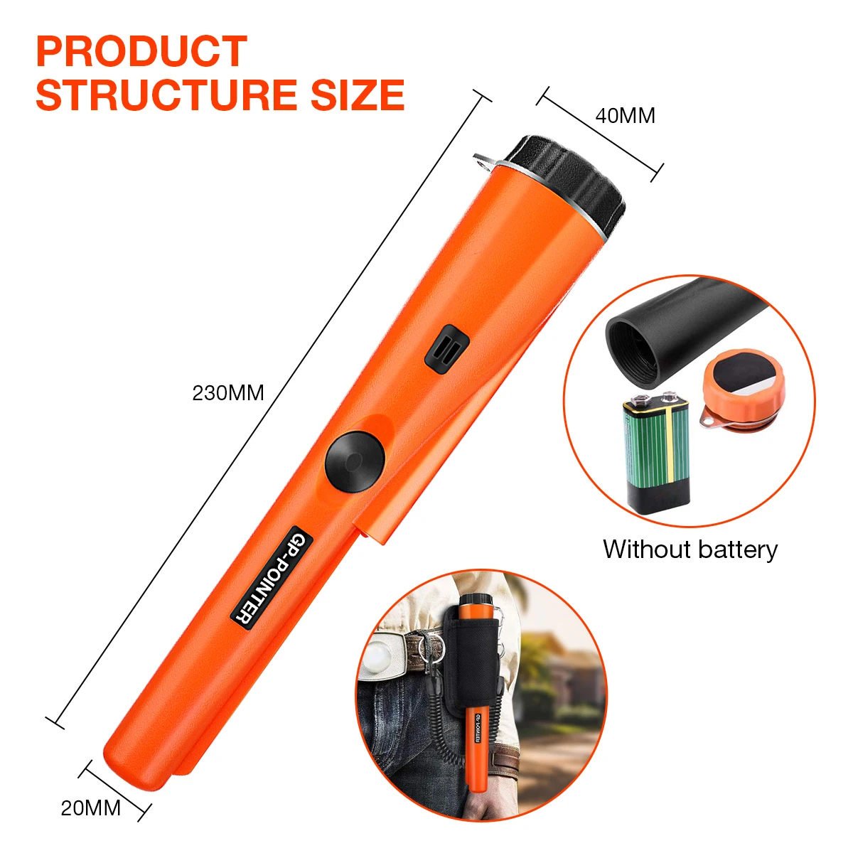 Detector de metales profesional escáner 360° para puntero