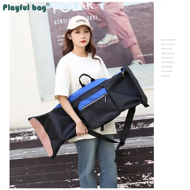 Mochila transporte monopatín longboard – Impermeable 900D gran capacidad - imagen 3