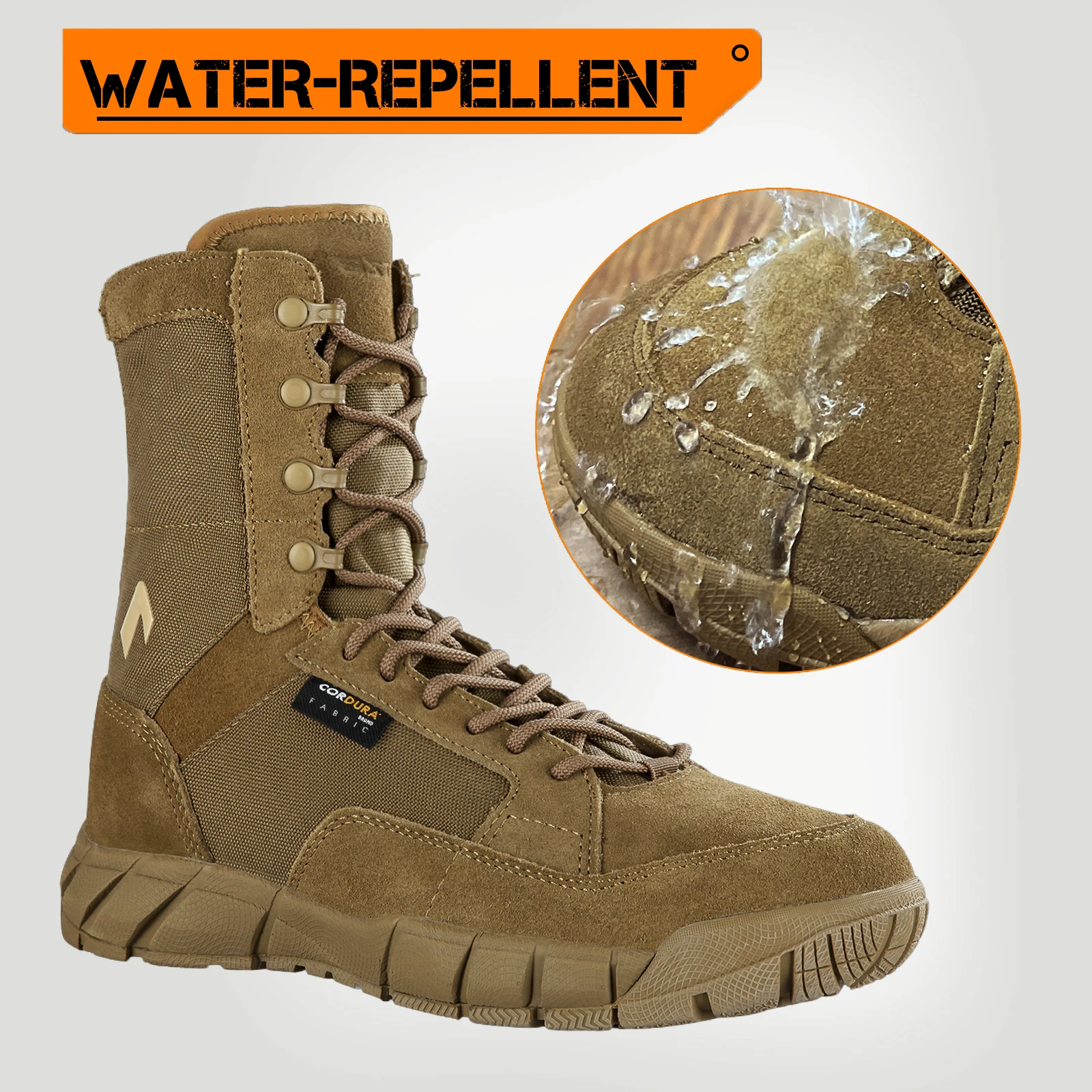 YEVHEV Botas tácticas coyote ligeras para senderismo y trabajo - imagen 3