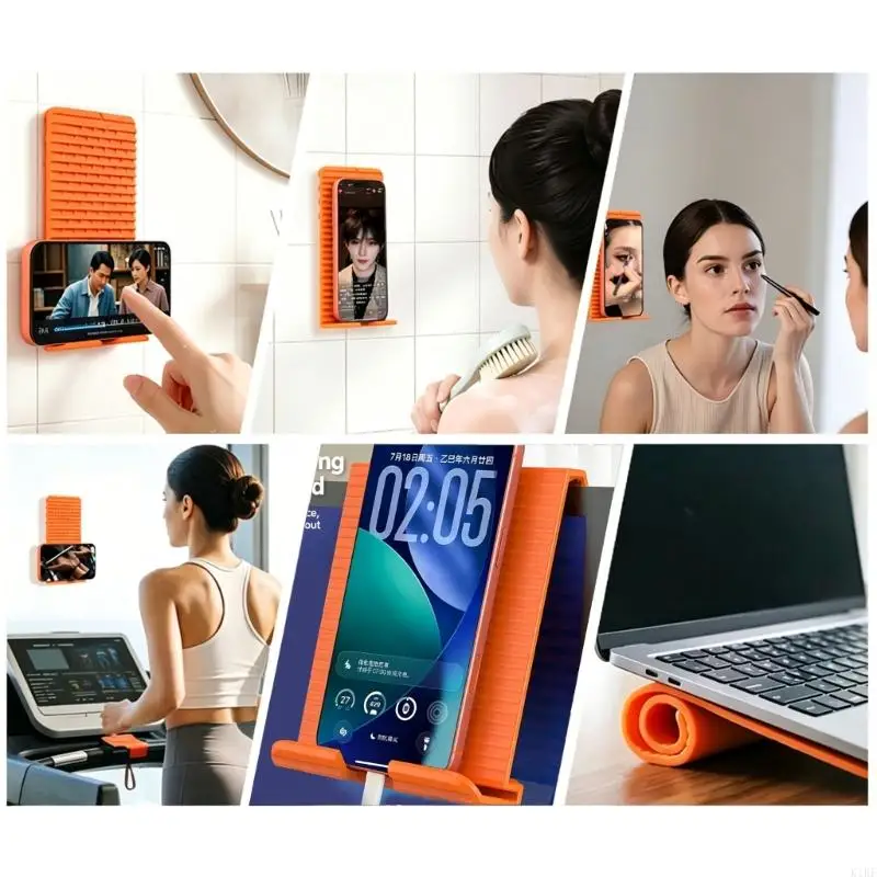 Soporte para teléfono base antideslizante y silicona flexible