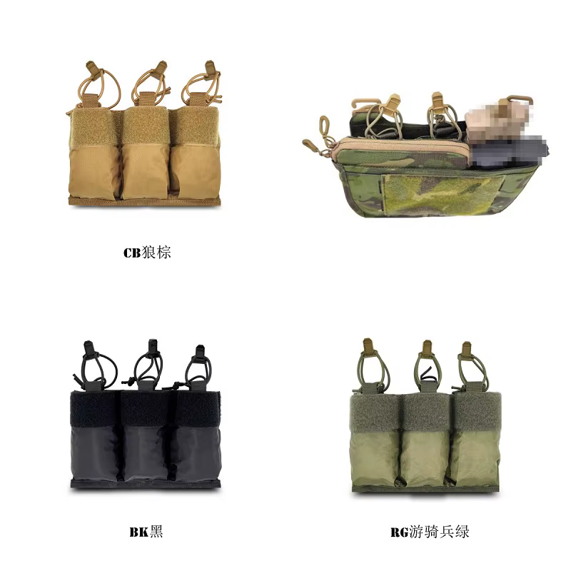 Portacargadores triple MOLLE para chaleco táctico multicalibre - imagen 4