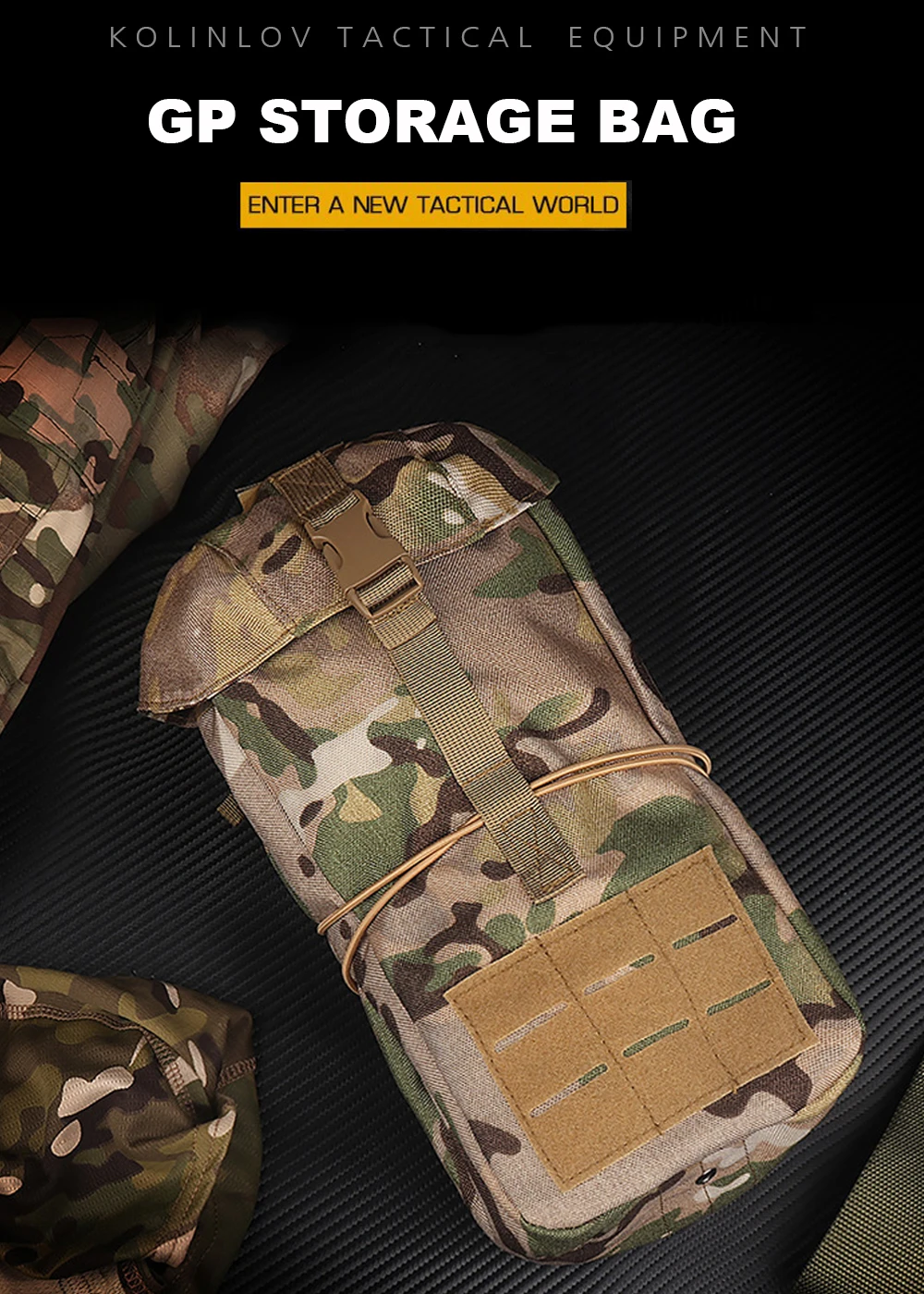 Vista frontal de la riñonera táctica GP en color CP