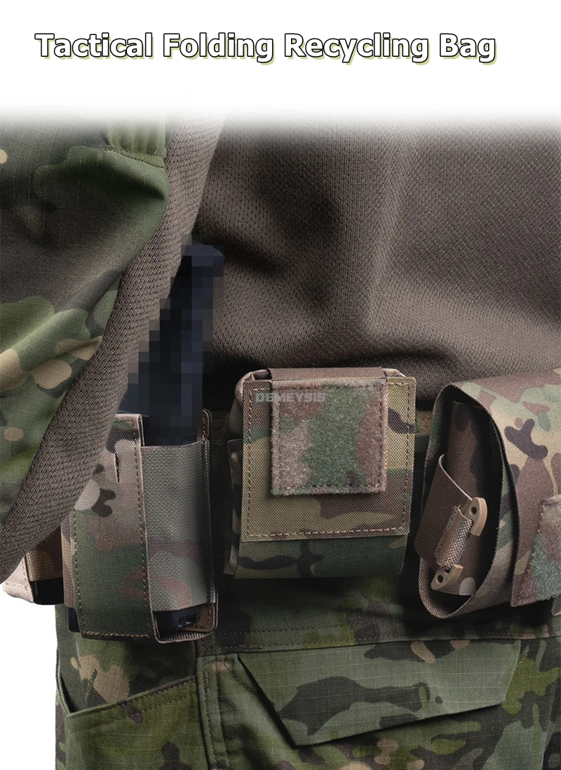 Bolsa táctica MOLLE plegable demeysis desplegada