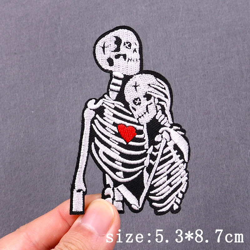Parche de calavera estilo hip hop en varios colores