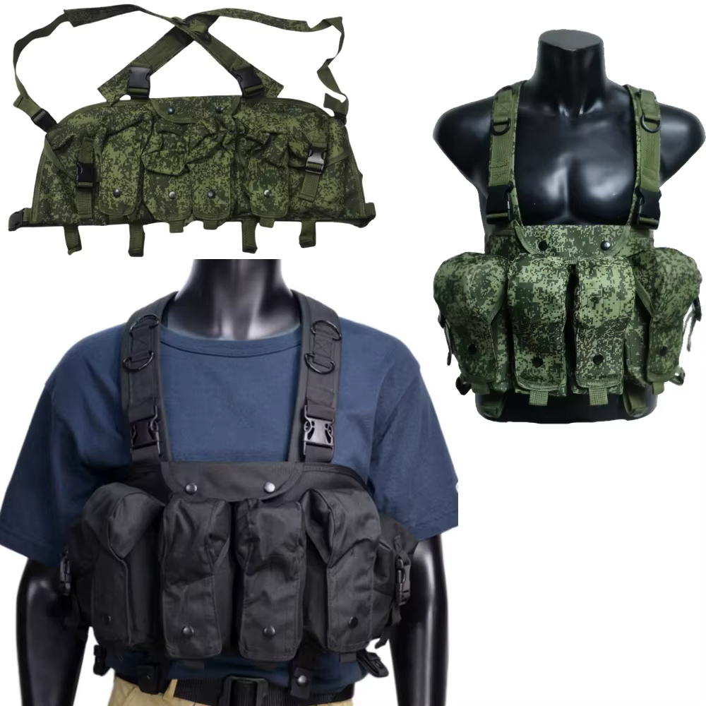 Chaleco táctico ruso 6B45 EMR verde camuflaje para AK y munición - imagen 5