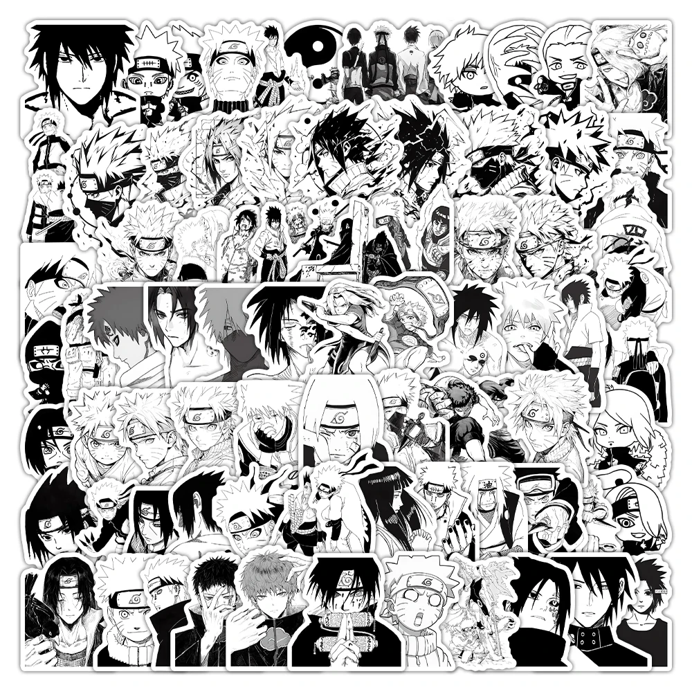 Pegatinas de Naruto en blanco y negro para móvil y portátil - imagen 3