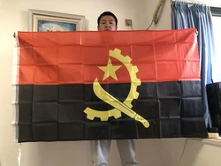 Bandera nacional Angola de poliéster colgante para decoración