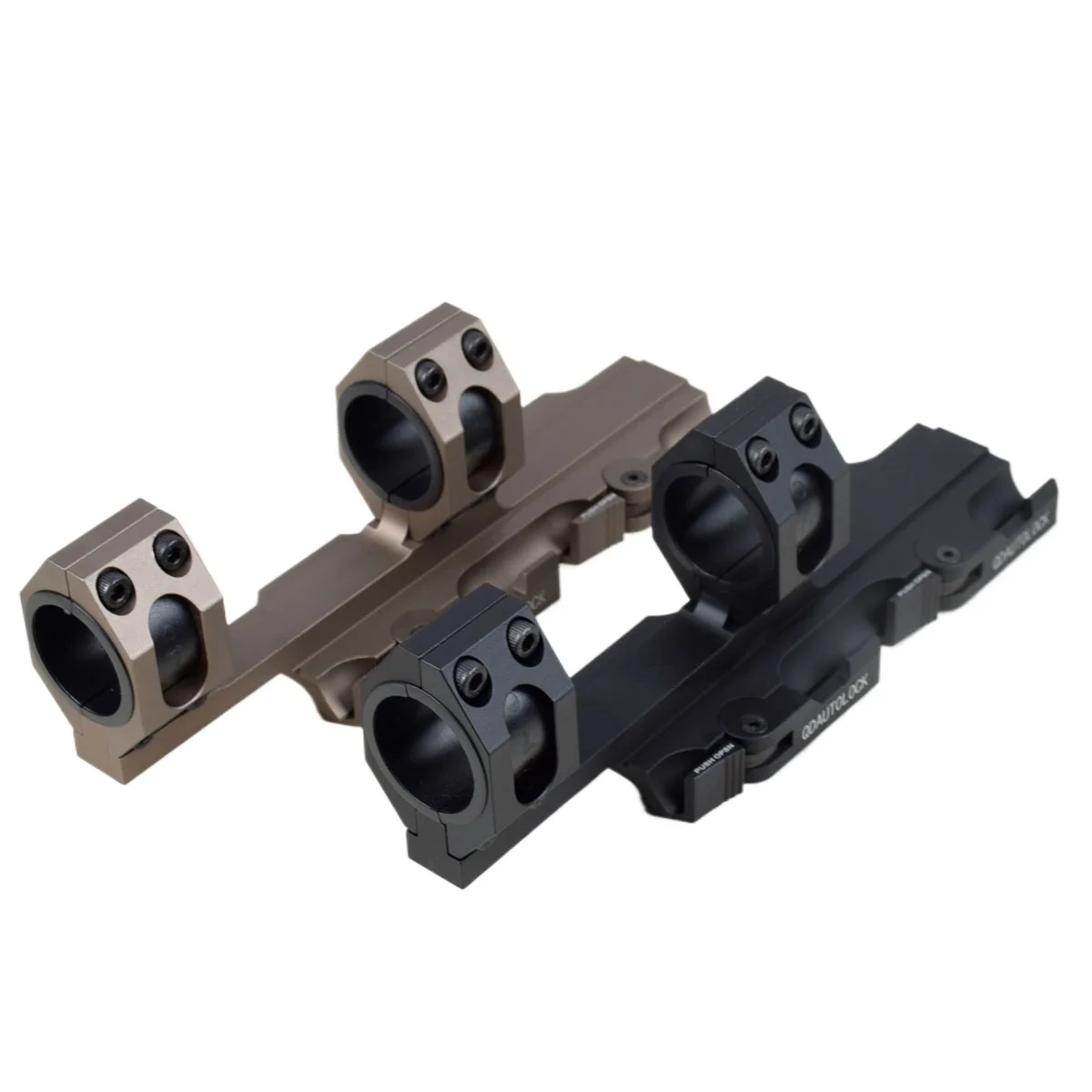 Montura QD 25,4/30 mm con palanca y anillo doble para riel Picatinny