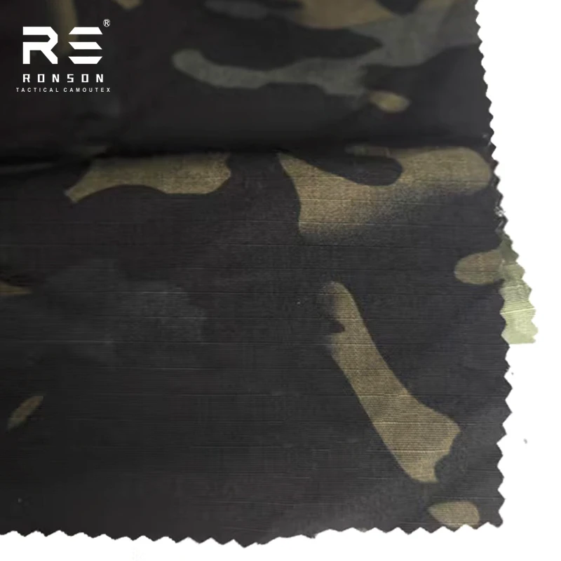 Tela táctica ripstop NYCO camuflaje CP negra para uniformes - imagen 2
