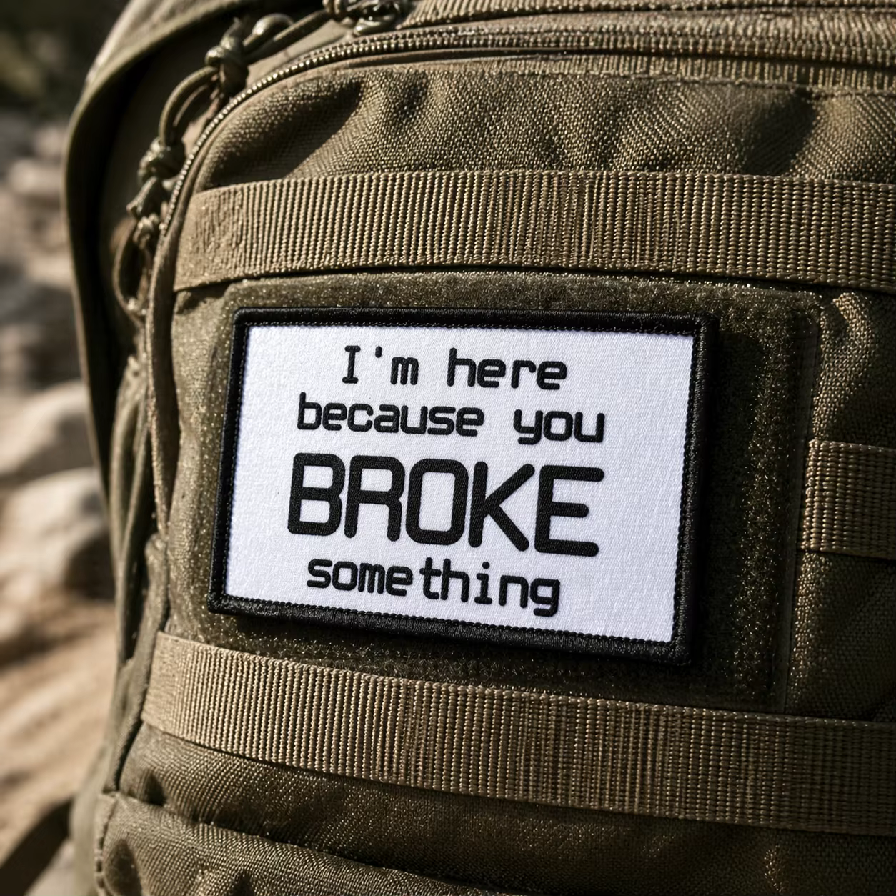 Parche morale 'I'm Here for You' bordado con cierre velcro - imagen 3