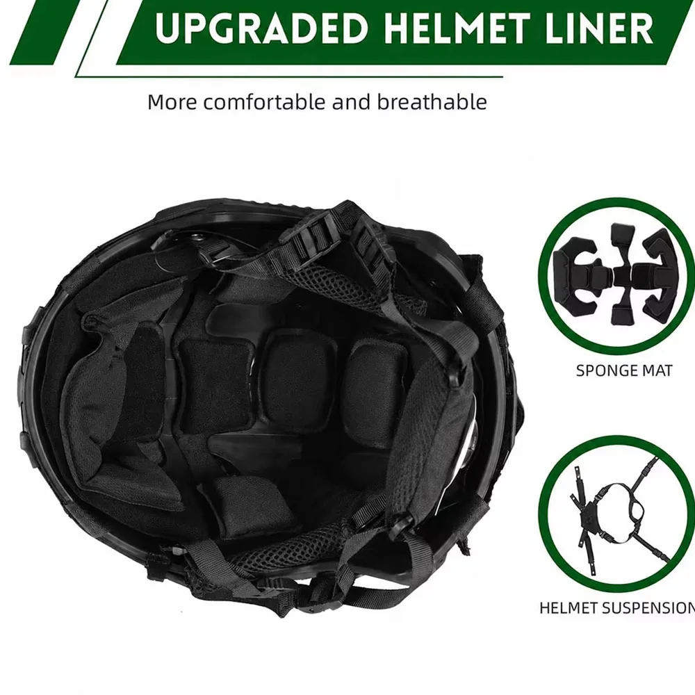 FAST Casco táctico ajustable con funda y bolsa de contrapeso - imagen 4