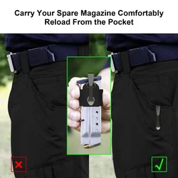 Porta Cargadores Magnético de Bolsillo con Clip para Cinturón