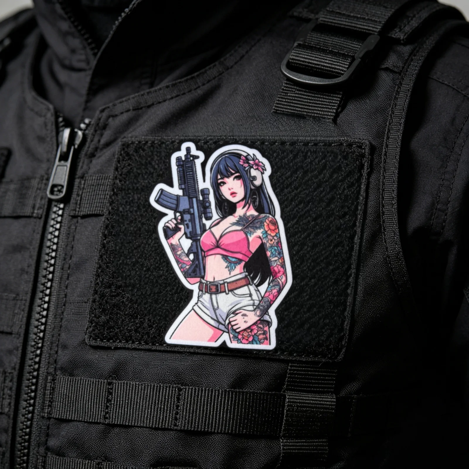 Parche táctico de anime con velcro para mochila - imagen 2