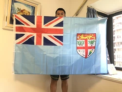 Bandera colgante de Fiji en poliéster para interior y exterior