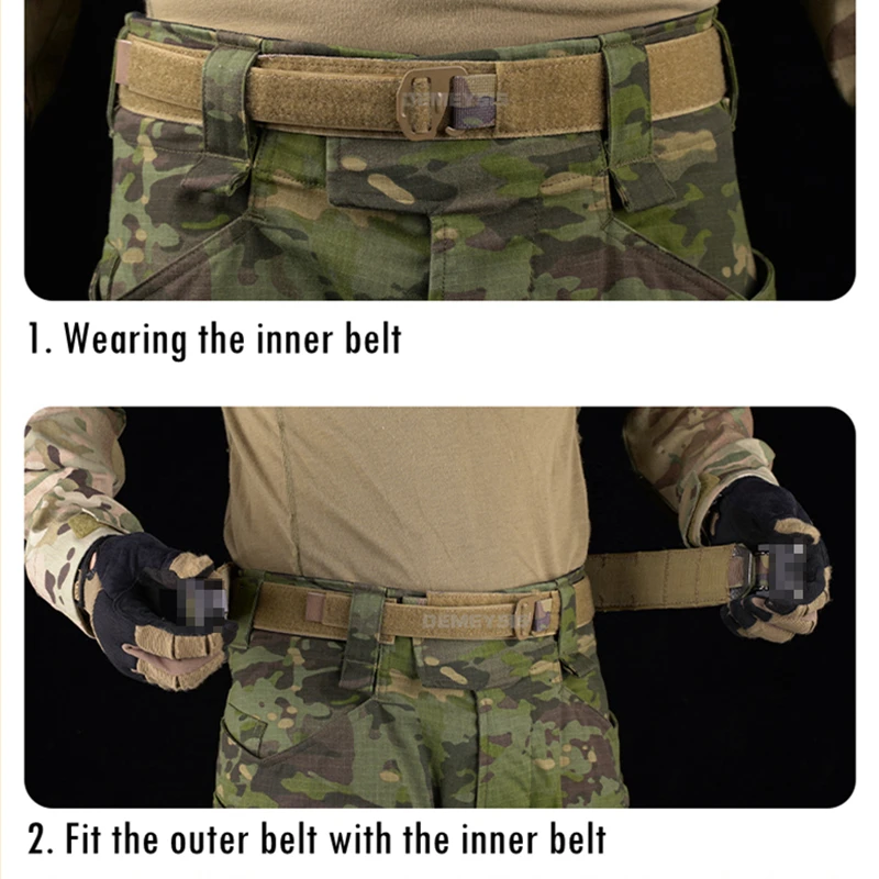 Cinturón táctico de doble capa para airsoft y tiro - imagen 5