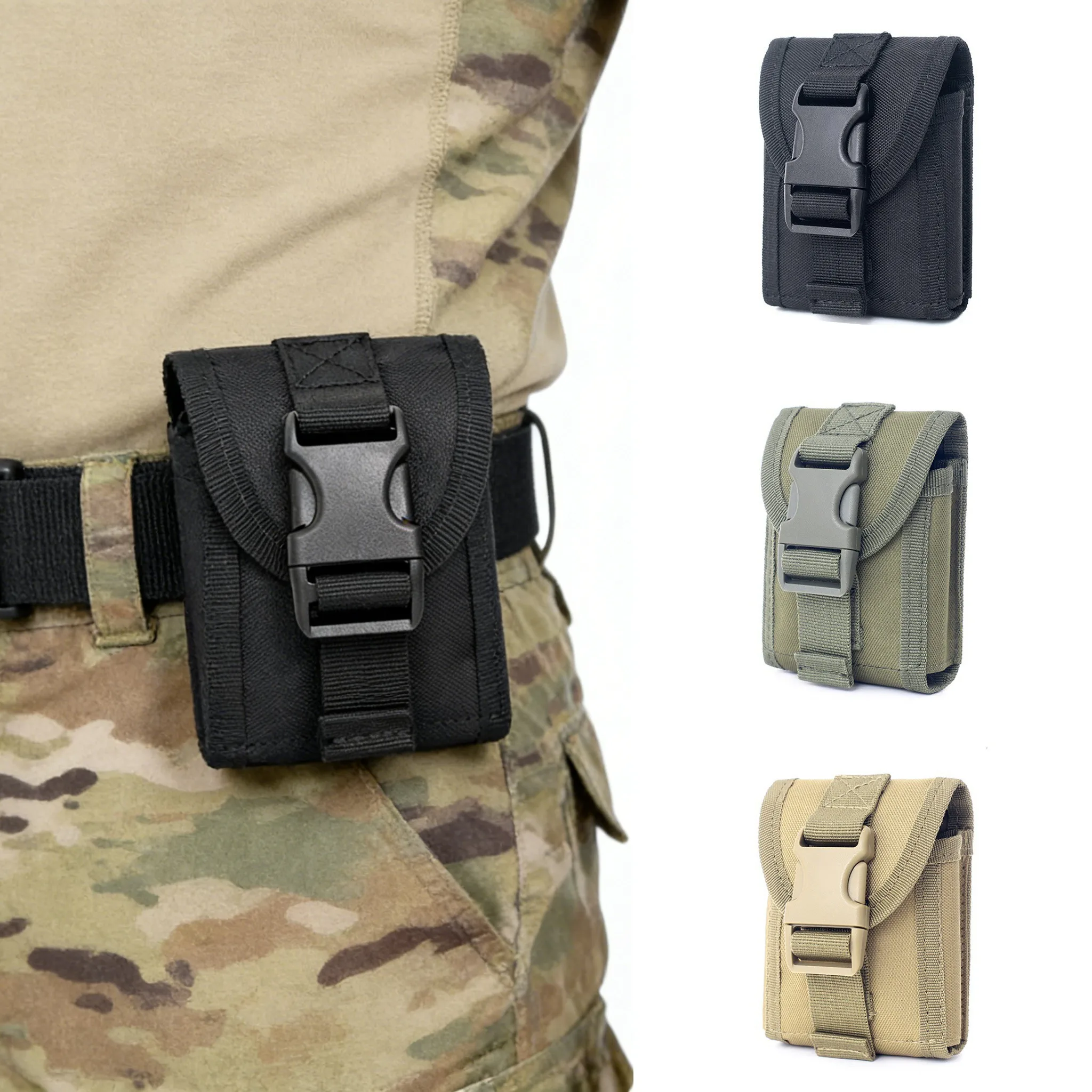 Bolsa táctica EDC MOLLE compacta impermeable de nailon - imagen 4