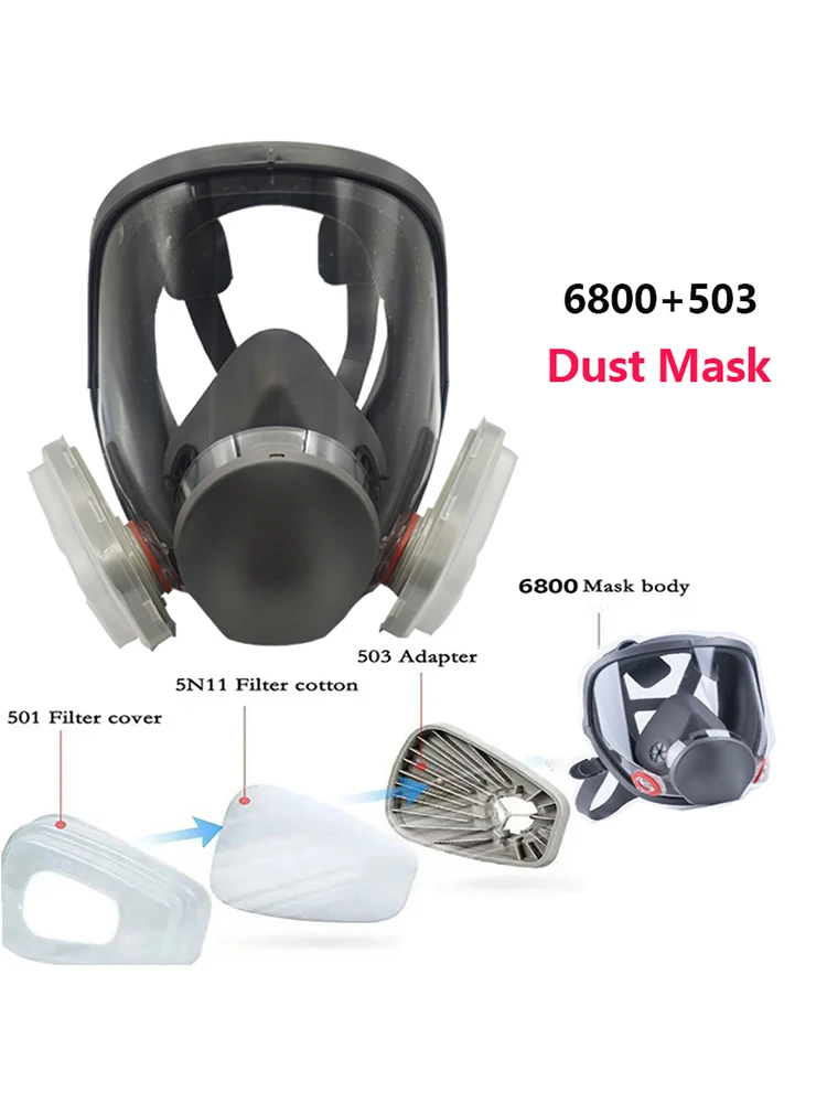 Mascarilla antipolvo 7-25 en 1 6800 con filtros 503 5N11