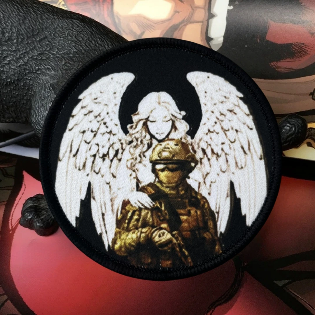 Parche táctico MOLLE con velcro insignia ángel militar - imagen 5