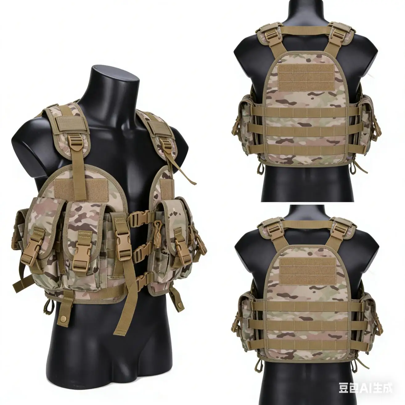 Chaleco táctico modular CQB LBV Oxford 900D MOLLE protector