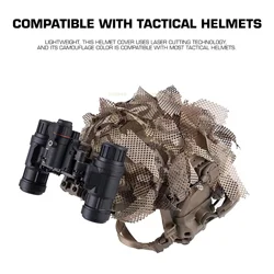 Funda de casco táctico malla transpirable camuflaje láser