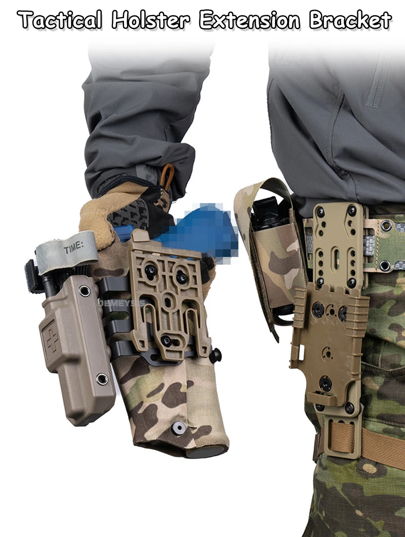 Tactical Holster Expansion Bracket Adapter Adjustable Tourniquet Holder Quick Locking System Extension Plate Holsters Gear - Vista frontal