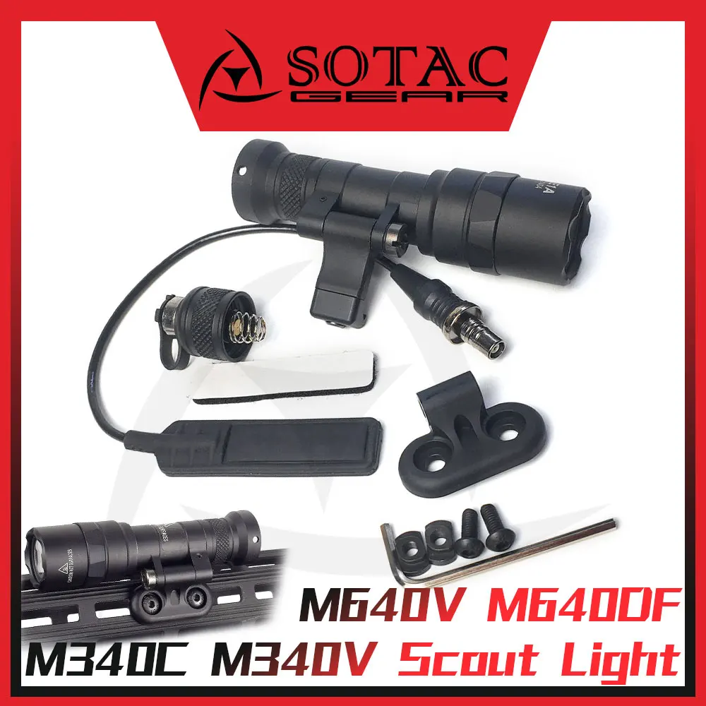 SOTAC M640V Linterna Táctica MLOK con Soporte Picatinny