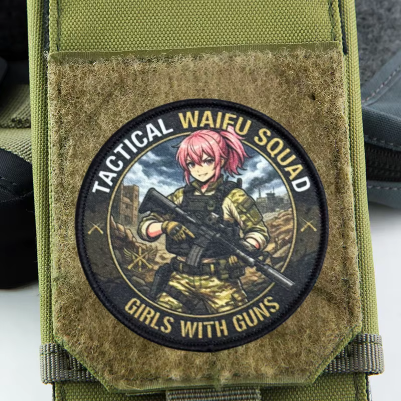 Parche táctico con velcro gancho y bucle estampado anime escuadra - imagen 4