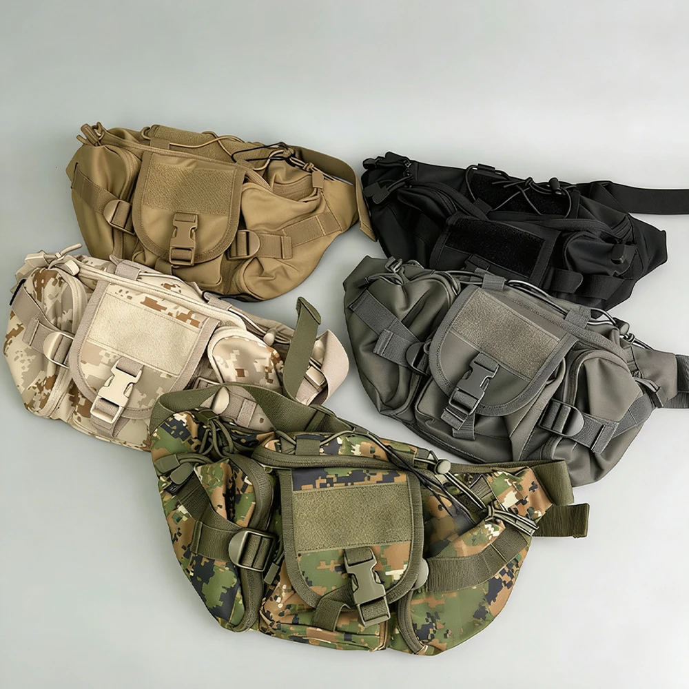 Bolsa táctica MOLLE camuflaje riñonera impermeable de lona - imagen 2
