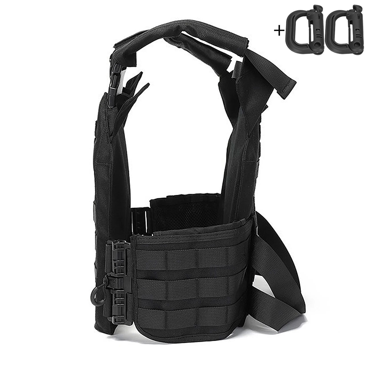 Chaleco caza MOLLE ajustable desmontaje rápido, resistente desgaste - imagen 2