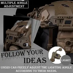 Luz táctica casco IR LED MPLS bajo perfil con cuello flexible
