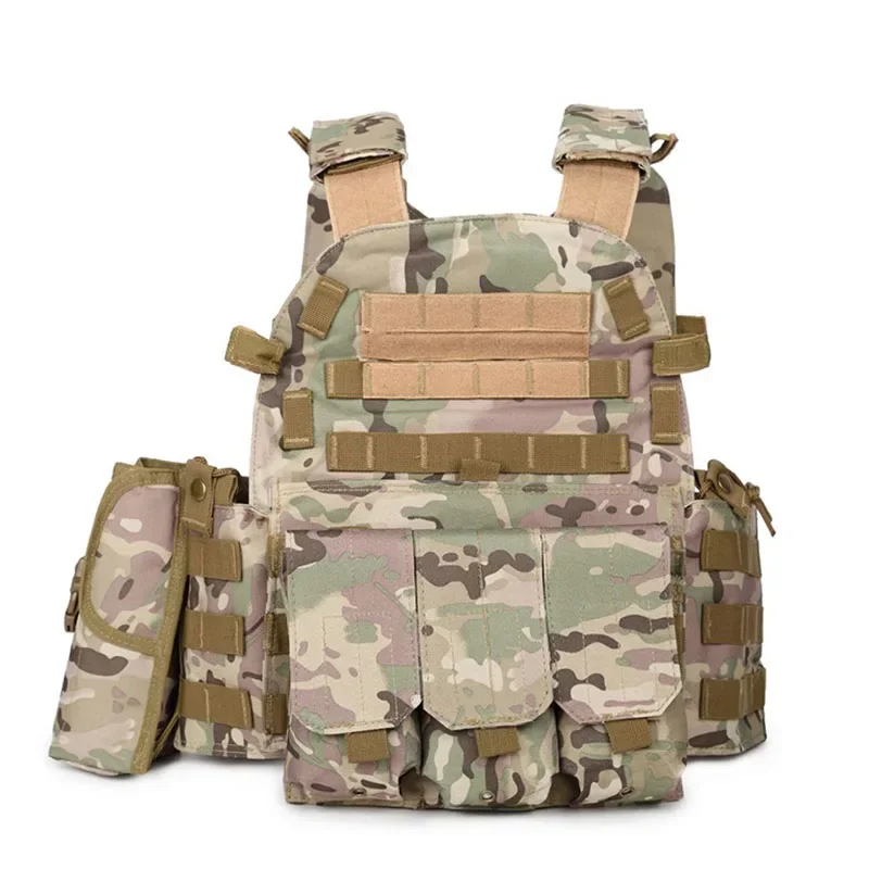Chaleco táctico MOLLE camuflaje Airsoft, caza y combate aire libre - imagen 5
