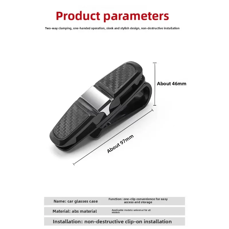 Clip soporte para gafas de sol en coche – organizador - imagen 5