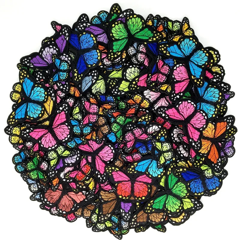 Parche bordado mariposa termoadhesivo para coser o planchar - imagen 4
