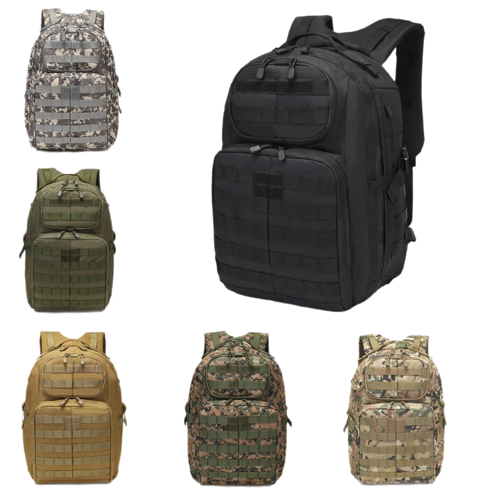 Mochila táctica militar con sistema MOLLE para senderismo y acampada - imagen 2