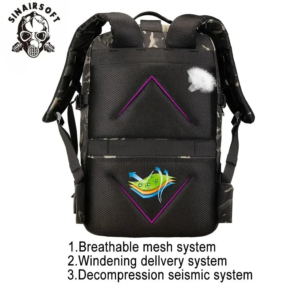 SINAIRSOFT mochila táctica MOLLE impermeable outdoor para camping - imagen 5