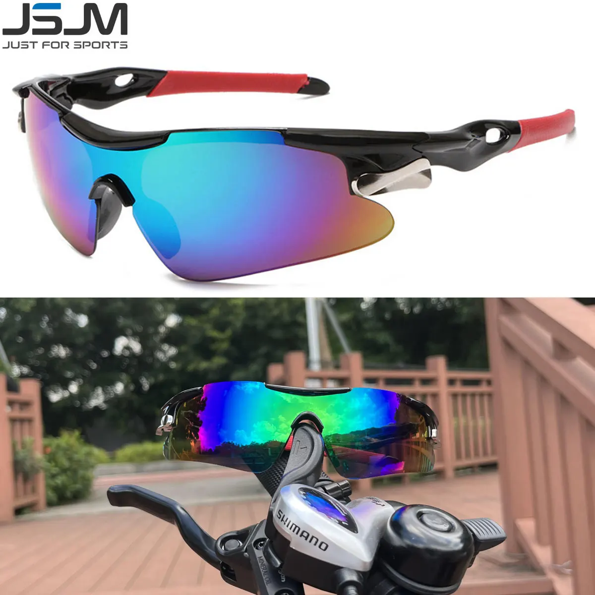JSJM Gafas de sol ciclismo carretera polarizadas – Protección UV - imagen 3