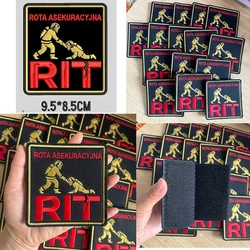 Parche táctico bordado logotipo personalizado termoadhesivo velcro