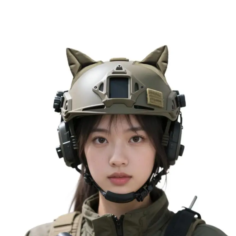 Parche táctico para casco gato con velcro, gancho y bucle cosplay - imagen 3