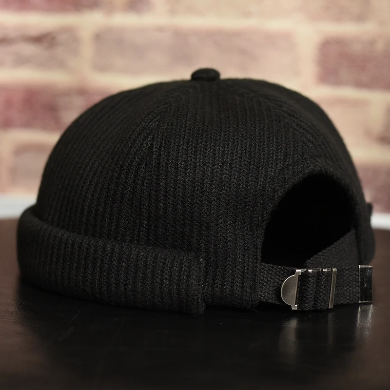 Gorro de punto de invierno vintage grueso sin ala para hombre y mujer - imagen 3