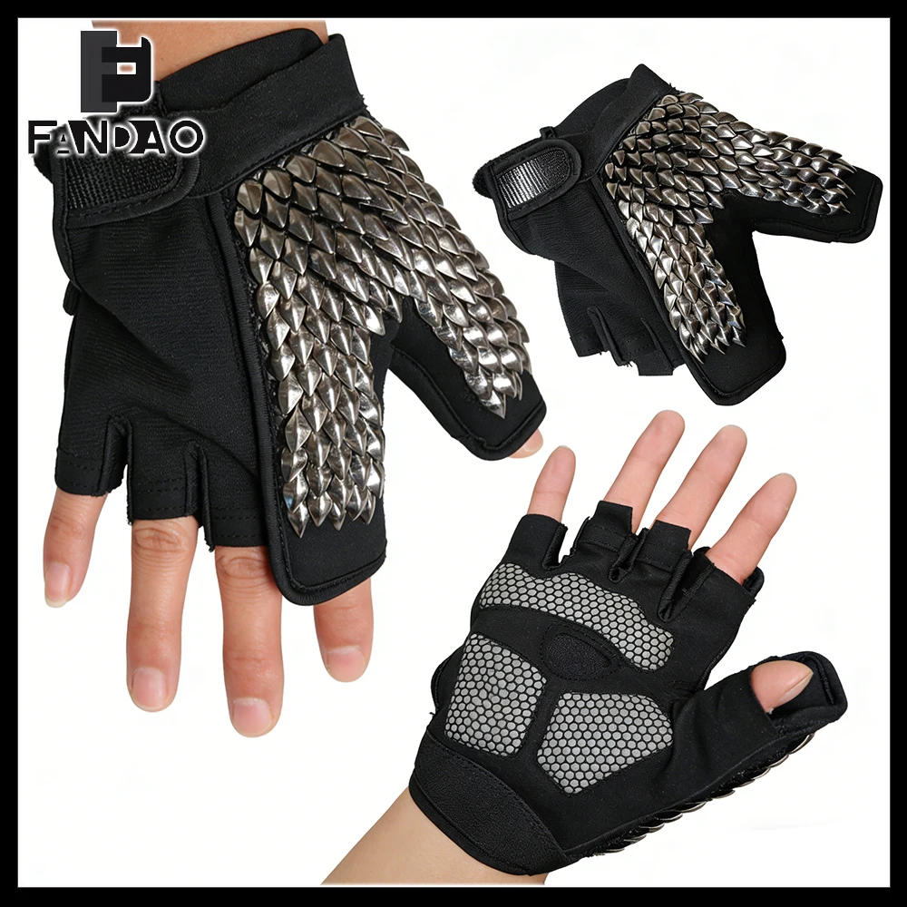 Guantes tácticos sin dedos antideslizantes transpirables airsoft - imagen 3