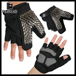 Guantes tácticos sin dedos para airsoft, antideslizantes y transpirables