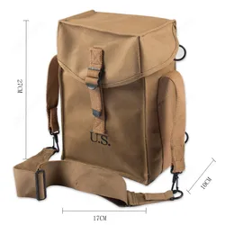 Bolso táctico cruzado de lona vintage WWII, reproducción militar