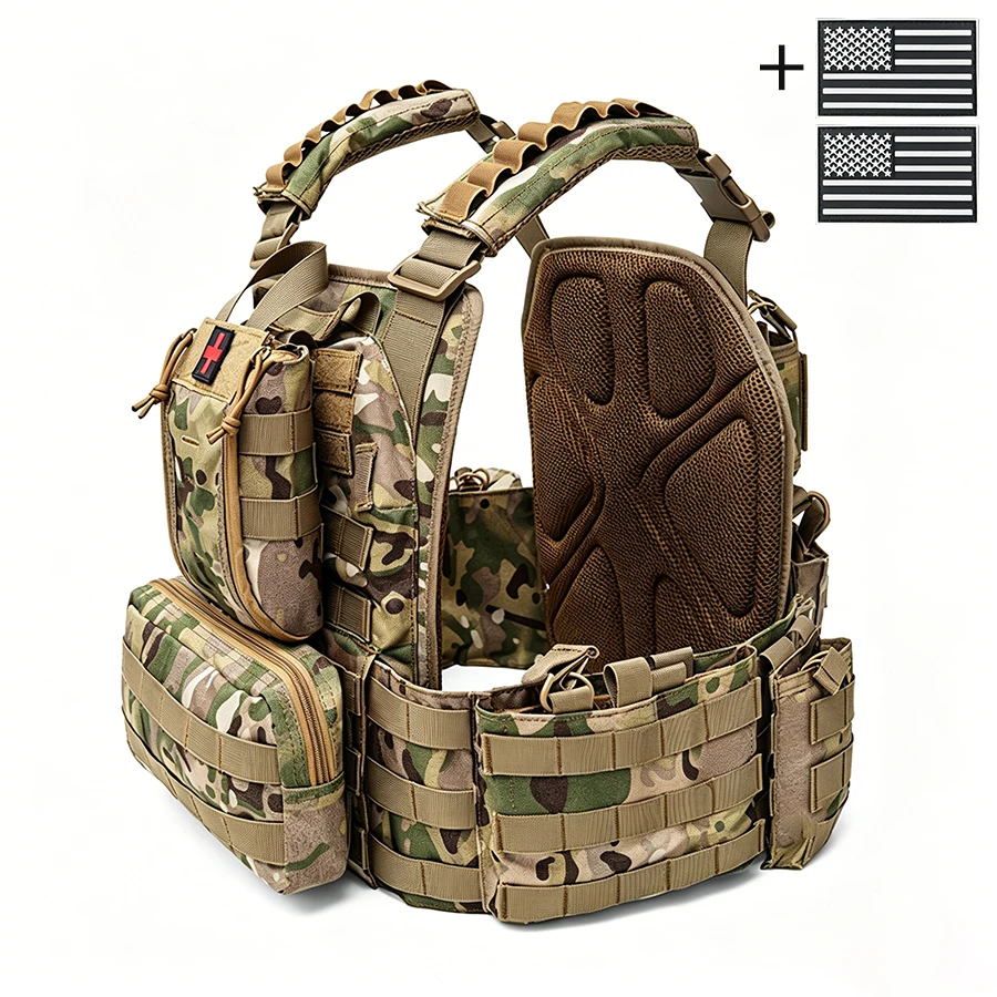 Chaleco de caza con correas MOLLE y liberación rápida ajustable - imagen 3