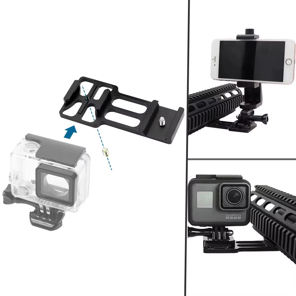 Soporte teléfono Airsoft con riel Picatinny – Montaje iPhone GoPro
