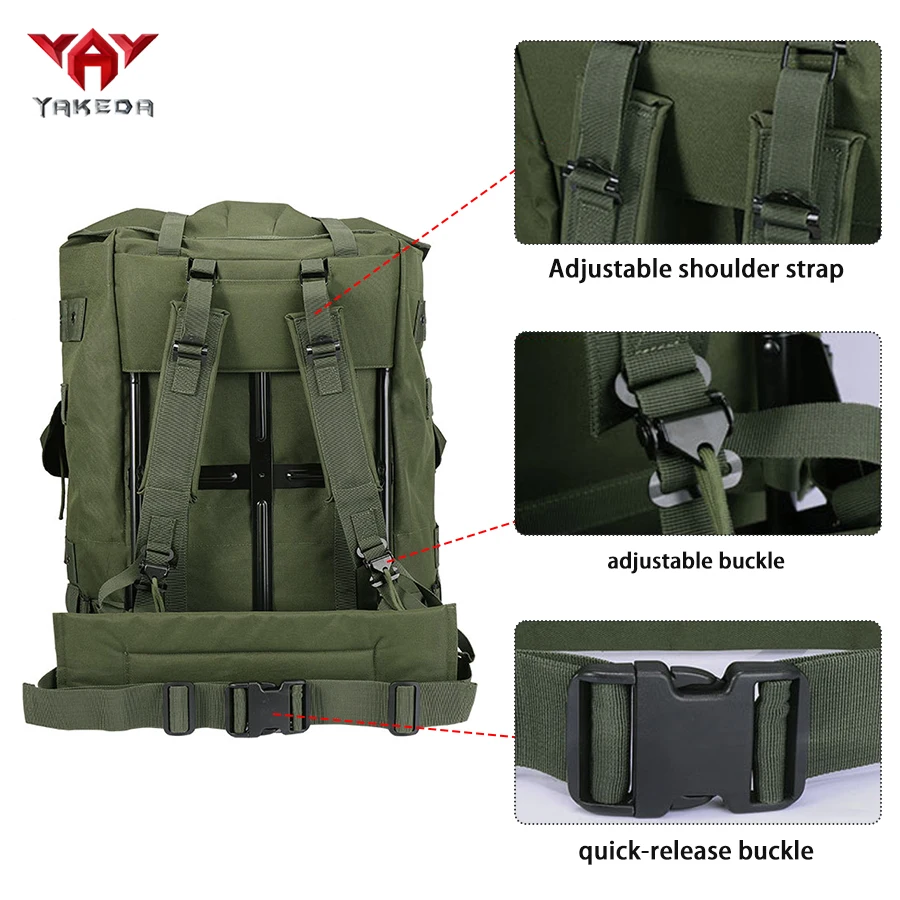 Mochila táctica YAKEDA gran capacidad con MOLLE y bolsa hidratación - imagen 5