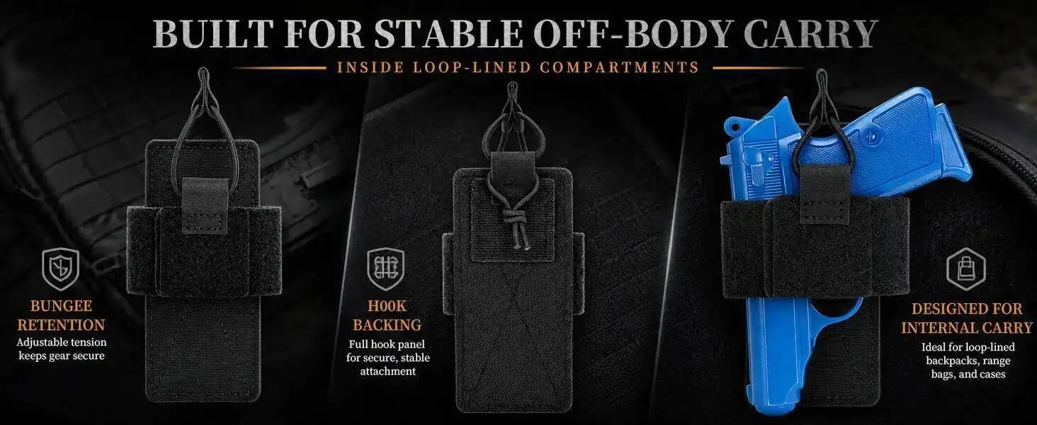 Funda CCW con gancho y bucle vista frontal