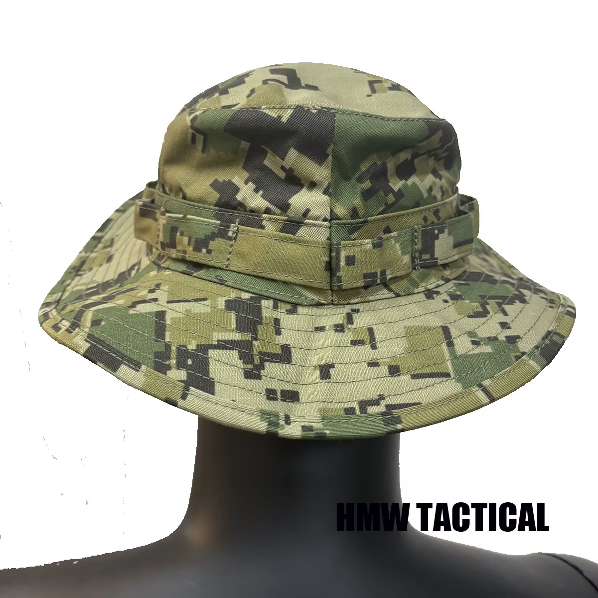 Detalle del tejido de rejilla y camuflaje