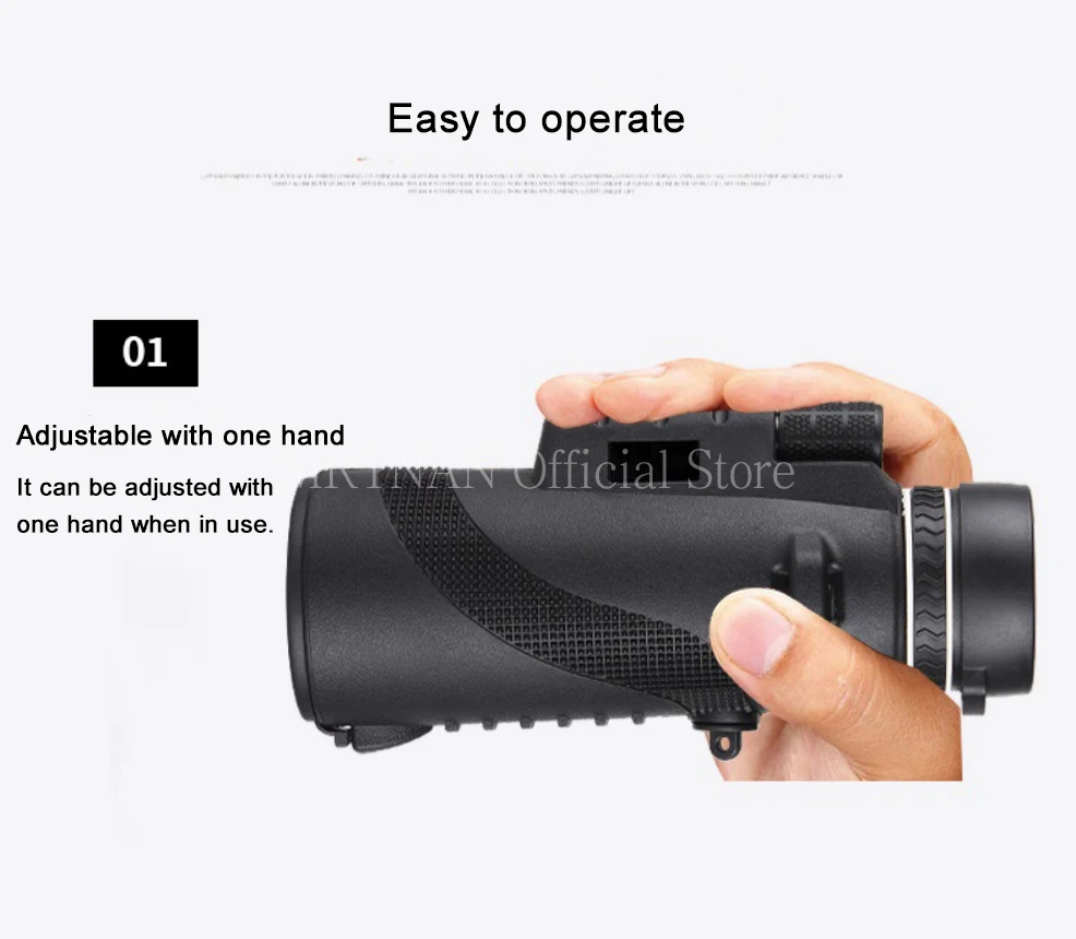 Uso del monocular en camping y caza
